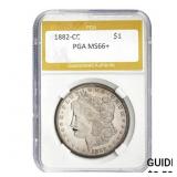 1882-CC Morgan Silver Dollar PGA MS66+