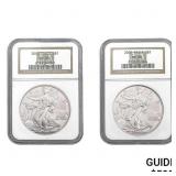 [2] 2000 American Silver Eagle NGC MS69