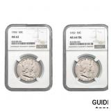 [2] 1953 50C NGC MS63 / NGC MS64 FBL
