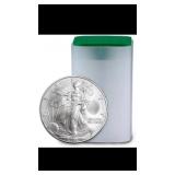 [20] 2001 American Silver Eagle Roll GEM BU