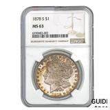 1878-S Morgan Silver Dollar NGC MS63