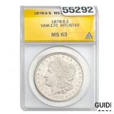 1878-S Morgan Dollar ANACS MS63