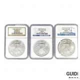 [3] 2001-2013 Silver Eagle $1 NGC MS69