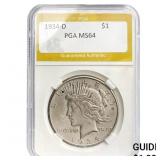 1934-D Peace Dollar PGA MS64
