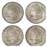 1921 UNC Morgan Silver Dollar Lot [4 Coins]