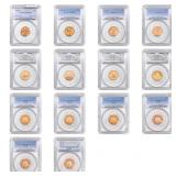 [14]1959-2015 Varied U.S. Cents PCGS MS/SP66-70