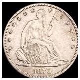 1870 Seated Liberty Half Dollar HIGH GRADE
