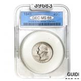 1941 25C Washington Quarter GEC MS68