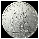 1853 Arrows Seated Liberty Half Dollar NEARLY UNCI