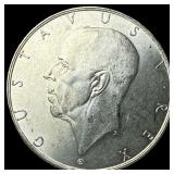 1938 Sweden Silver 2 Kroner UNCIRCULATED