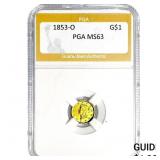 1853-O Rare Gold Dollar PGA MS63