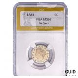 1883 Liberty Victory Nickel PGA MS67 No Cents