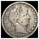 1897-O Silver Barber Half Dollar LIGHTLY CIRCULATE