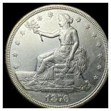 1876 Silver Trade Dollar CLOSELY UNCIRCULATED