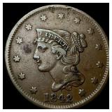 1842 Braided Hair Large Cent NEARLY UNCIRCULATED