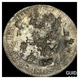 Colonial Spain Silver 8 Reales Punchmarked NEARLY