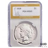 1928 Silver Peace Dollar PGA MS63