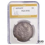 1878 8TF Morgan Silver Dollar PGA XF45
