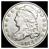 1834 Capped Bust Dime NEARLY UNCIRCULATED