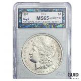 1897 Morgan Silver Dollar NCGS MS65