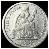 1838 Seated Liberty Dime NEARLY UNCIRCULATED