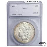 1887 Morgan Silver Dollar SEGS MS63