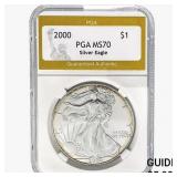 2000 American Silver Eagle PGA MS70