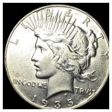 1935 Silver Peace Dollar CLOSELY UNCIRCULATED