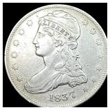 1837 Capped Bust Half Dollar ABOUT  UNCIRCULATED