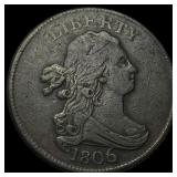 1806 Copper Half Cent Draped Bust LIGHTLY CIRCULAT