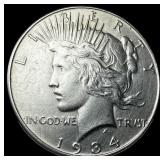 1934 Peace Silver Dollar CLOSELY UNCIRCULATED