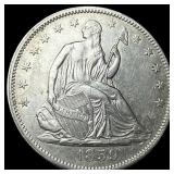1859 Silver Half Dollar (Seated Liberty) CLOSELY U