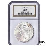 1924 Silver Peace Dollar NGC MS64