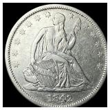 1842 Silver Half Dollar (Seated Liberty) NEARLY UN