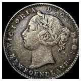 1896 Newfoundland Silver 10 Cents NEARLY UNCIRCULA