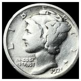 1921 Mercury Dime NEARLY UNCIRCULATED