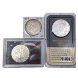 [3 Coins] 1898-1996 Morgan $1 & Silver Eagles