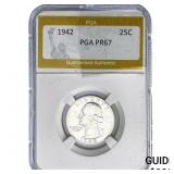 1942 Washington Silver Quarter PGA PR67