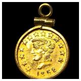 1858 California Gold 1/2 Dollar Token HIGH GRADE