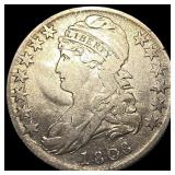 1808 Silver Half Dollar (Capped Bust) NEARLY UNCIR