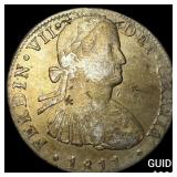 1811 Colonial Spain Silver 8 Reales Punchmarked NE