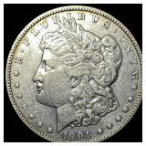 1901 Morgan Silver Dollar ABOUT UNCIRCULATED