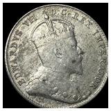 1905 Silver 10 Cents Canada ABOUT UNCIRCULATED