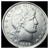 1892 Silver Half Dollar (Barber) HIGH GRADE
