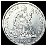 1887 Seated Liberty Dime UNCIRCULATED