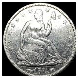 1874 Silver Half Dollar (Seated Liberty) CLOSELY U