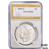 1898-O Morgan Silver Dollar PGA MS65