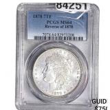 1878 Rev 1878 Morgan Silver Dollar PCGS MS64