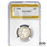 1948 Washington Silver Quarter PGA MS67