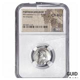 Parthian Empire Mithridates II 121-91 BC Silver D